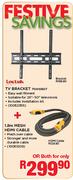 Locket TV Bracket PSW698SF & 1.8m Mesh HDMI Cable