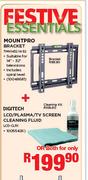 Mountpro Bracket + Digitech LCD/Plasma/TV Screen Cleaning Fluid