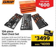 Grip 124-Piece Tool Chest Set