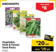 Kirchhoffs Vegetable, Herb & Flower Seed Packs-Per Pack