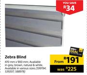 Zebra Blind-470mm x 900mm