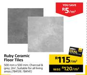 Ruby Ceramic Floor Tiles-Per Sqm