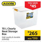 Addis 70L Clearly Neat Storage Box