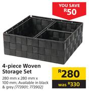 4 Piece Woven Storage Set