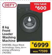 Defy 8Kg Front Loader Washing Machine DAW386
