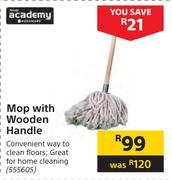 Academy Mop With Wooden Handle