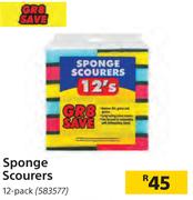 GR8 Sponge Scourers-12 Pack
