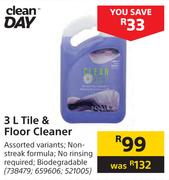 Clean Day Tile & Floor Cleaner-3Ltr
