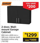Grip 2 Door Wall Mount Garage Cabinet