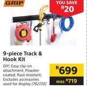 Grip 9 Piece Track & Hook Kit