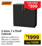 Grip 2 Door 1 x Shelf Cabinet