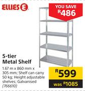 Ellies 5 Tier Metal Shelf