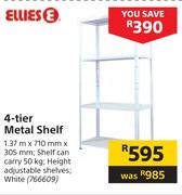 Ellies 4 Tier Metal Shelf