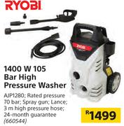 Ryobi 1400W 105 Bar High Pressure Washer AJP1280