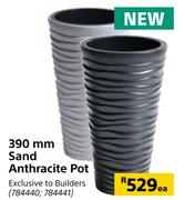 390mm Sand Anthracite Pot-Each