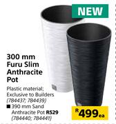 300mm Furu Slim Anthracite Pot-Each