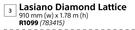 Lasiano Diamond Lattice-910mm (w) x 1.78m (h)