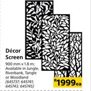 Decor Screen-900mm x 1.8m Each