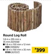 Round Log Roll-1.8m x 295mm x 35mm