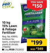 Protek 15% Lawn & Foliage Fertiliser-5Kg