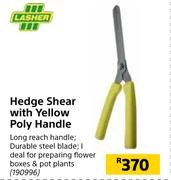 Garden Master Hedge Shear With Yellow Poly Handle