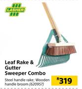 Lasher Leaf Rake & Gutter Sweeper Combo