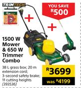 Trimtech 1500W Mower & 650W Trimmer Combo