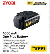 Ryobi 4000 mAh One Plus Battery