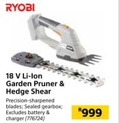 Ryobi 18V Li-Ion Garden Pruner & Hedge Shear