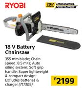Ryobi 18V Battery Chainsaw
