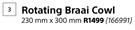 Megamaster Rotating Braai Cowl 230mm x 300mm