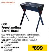 Megamaster 900mm Freestanding Barrel Braai