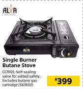 Alva Single Burner Butane Stove