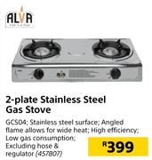 Alva 2 Plate Stainless Steel Gas Stove