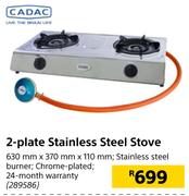 Cadac 2 Plate Stainless Steel Stove