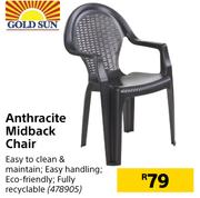 Gold Sun Anthractic Midback Chair