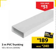 3m PVC Trunking 100 x 40mm