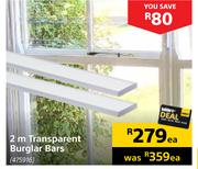 2m Transparent Burglar Bars-Each