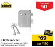 Builders 3-Lever Lock Set 