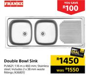 Franke Double Bowl Sink PLN621
