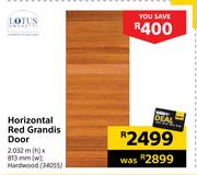 Lotus Horizontal Red Grandis Door 2.032m(h) X 813mm(w)