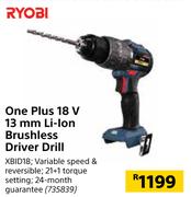 Ryobi One Plus 18V 13mm Li-Ion Brushless Driver Drill
