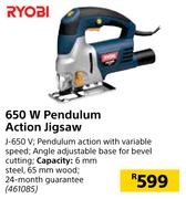 Ryobi 650W Pendulum Action Jigsaw