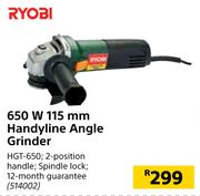 Ryobi 650W 115mm Handyline Angle Grinder