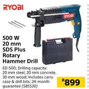 Ryobi 500W 20mm SDS Plus Rotary Hammer Drill