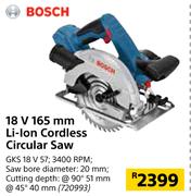 Bosch 18V 165mm Li-Ion Cordless Circular Saw