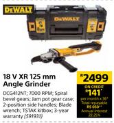 Dewalt 18V XR 125mm Angle Grinder
