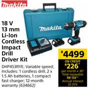 Makita 18V 13mm Li-Ion Cordless Impact Drill Drive Kit