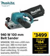 Makita 940W 100mm Belt Sander