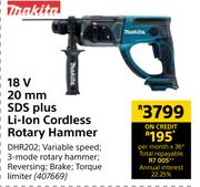 Makita 18V 20mm SDS Plus Li-Ion Cordless Rotary Hammer